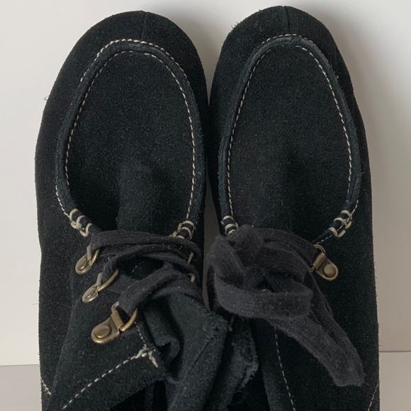 MIA Hazel Suede Leather Wedge Booties - 8 - Picture 3 of 10